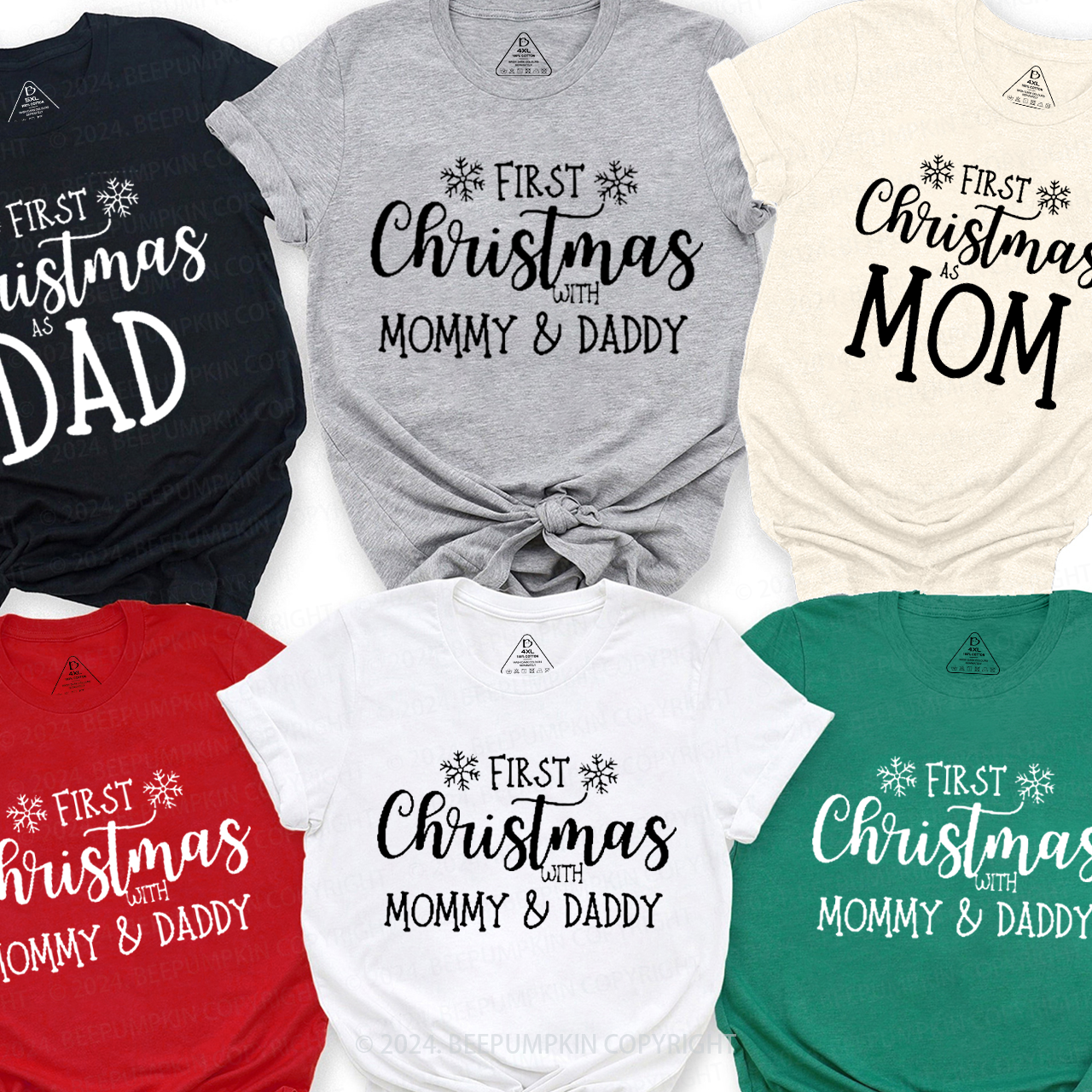 Our First Christmas  Family Matching T-Shirts