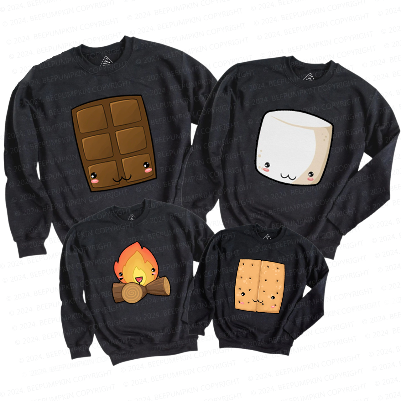 Group S'mores Halloween Family Matching Sweatshirt