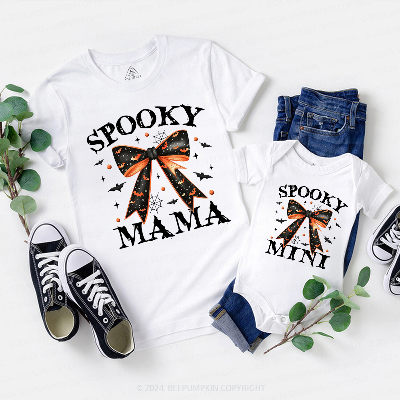 Halloween Spooky Mama Mini Mom&Me Matching Shirt