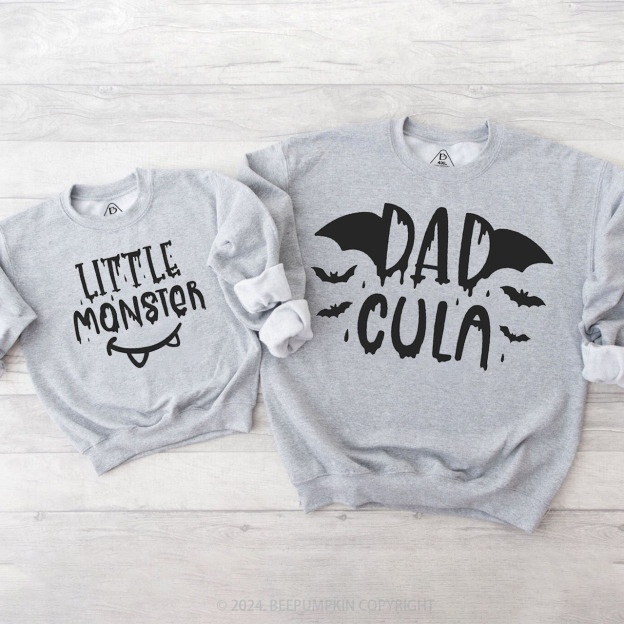 Halloween Momster Dadcula Littler Monster Family Matching Sweatshirt