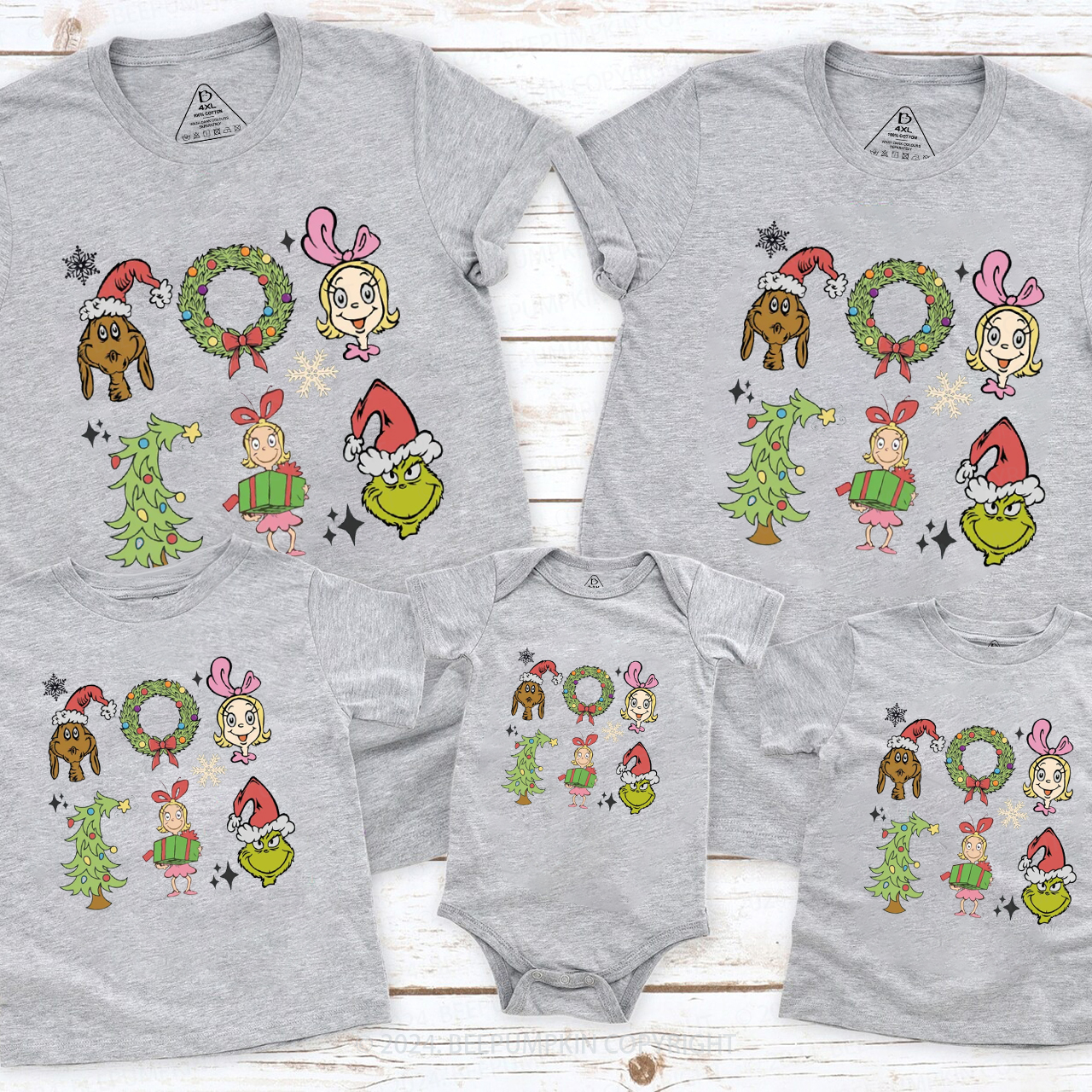 Special Retro Merry Christmas Family Matching T-Shirts