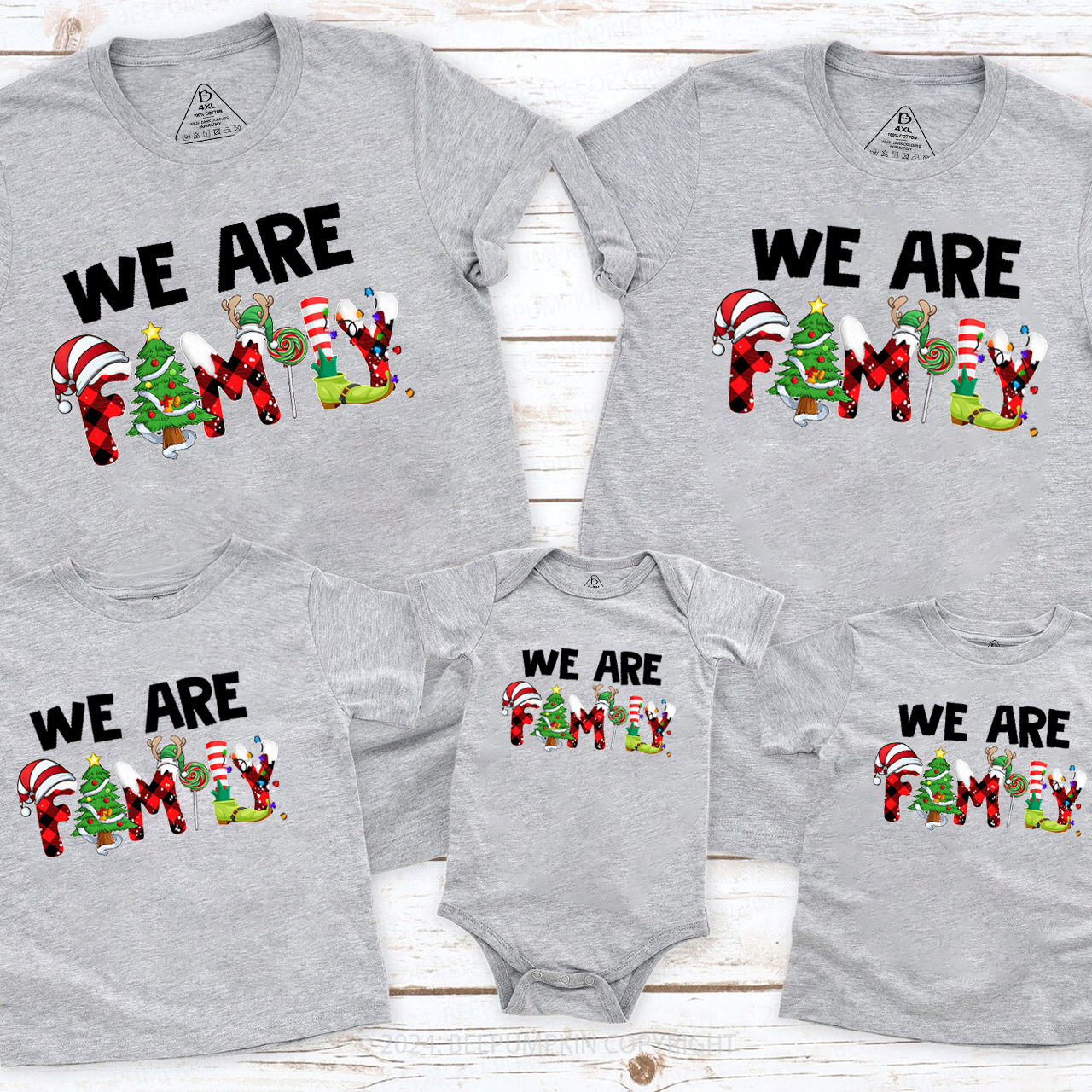 We Are Family Christmas Family Matching T-Shirts