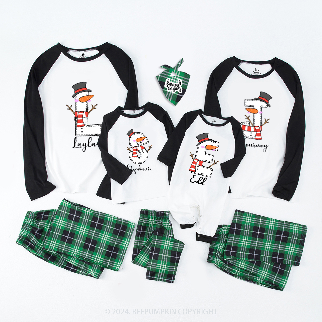 Snowman Matching Pajamas Beepumpkin