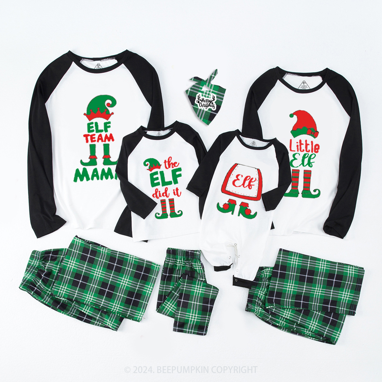 Elf Christmas Bundle Matching Pajamas Beepumpkin