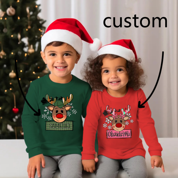 Christmas Youth  Name Loungewear Pajamas