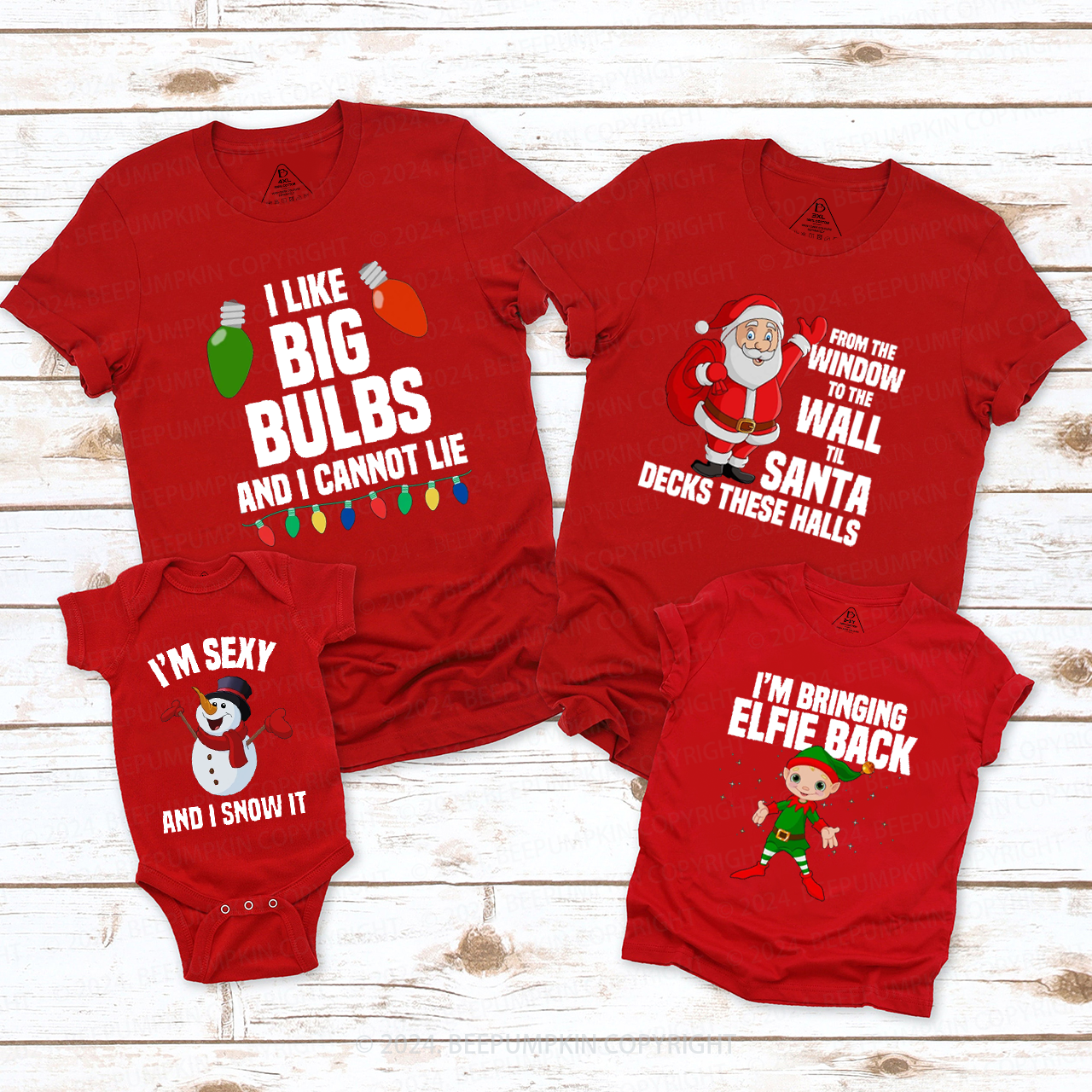 Funny Christmas Matching T-Shirts Beepumpkin