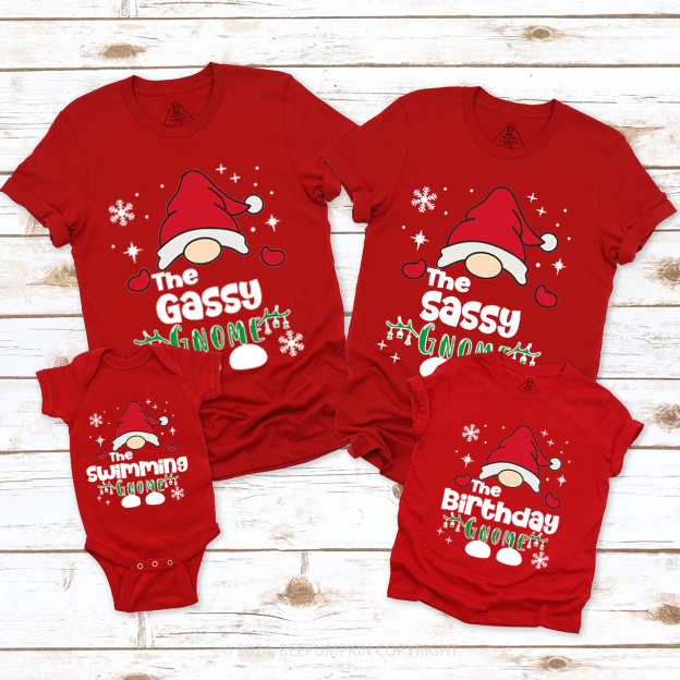 Christmas Custom Gnome Matching T-Shirts Beepumpkin
