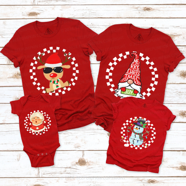 Personalized Christmas Family Matching T-Shirts Beepumpkin