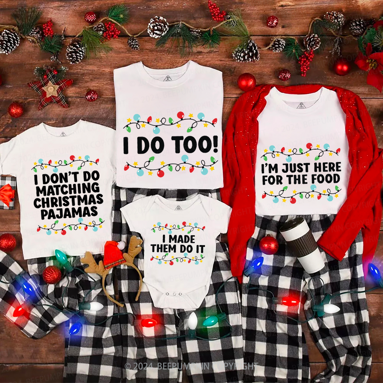 Family Funny Christmas Family Matching T-Shirts Beepumpkin