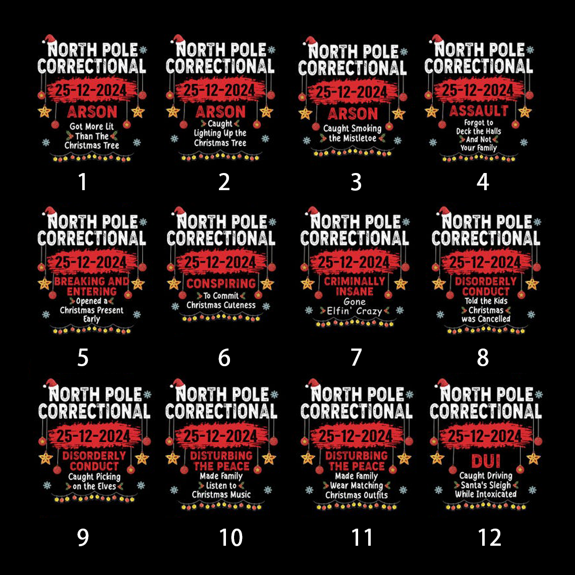 North Pole Correctional Matching T-Shirts Beepumpkin