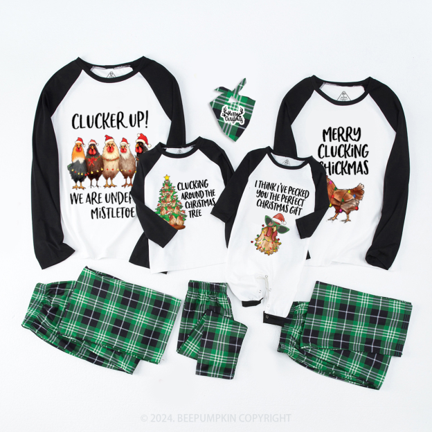 Funny Chicken Farm Christmas Matching Pajamas Beepumpkin