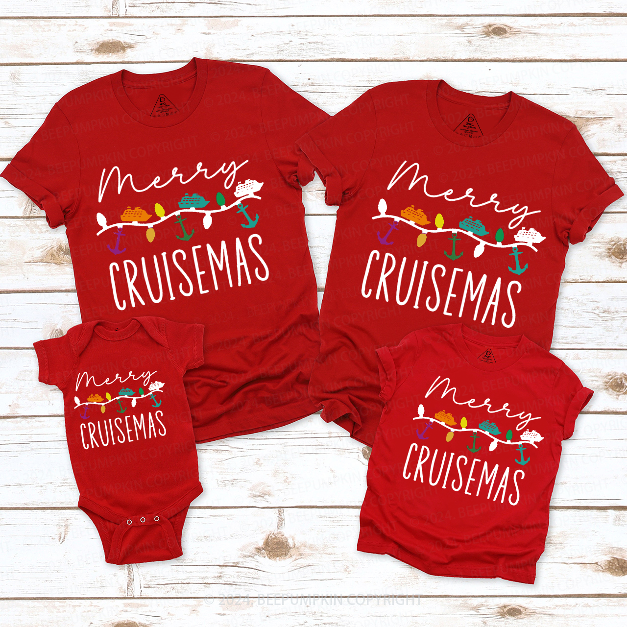 Merry Cruisemas Family Cruise Matching T-Shirts Beepumpkin