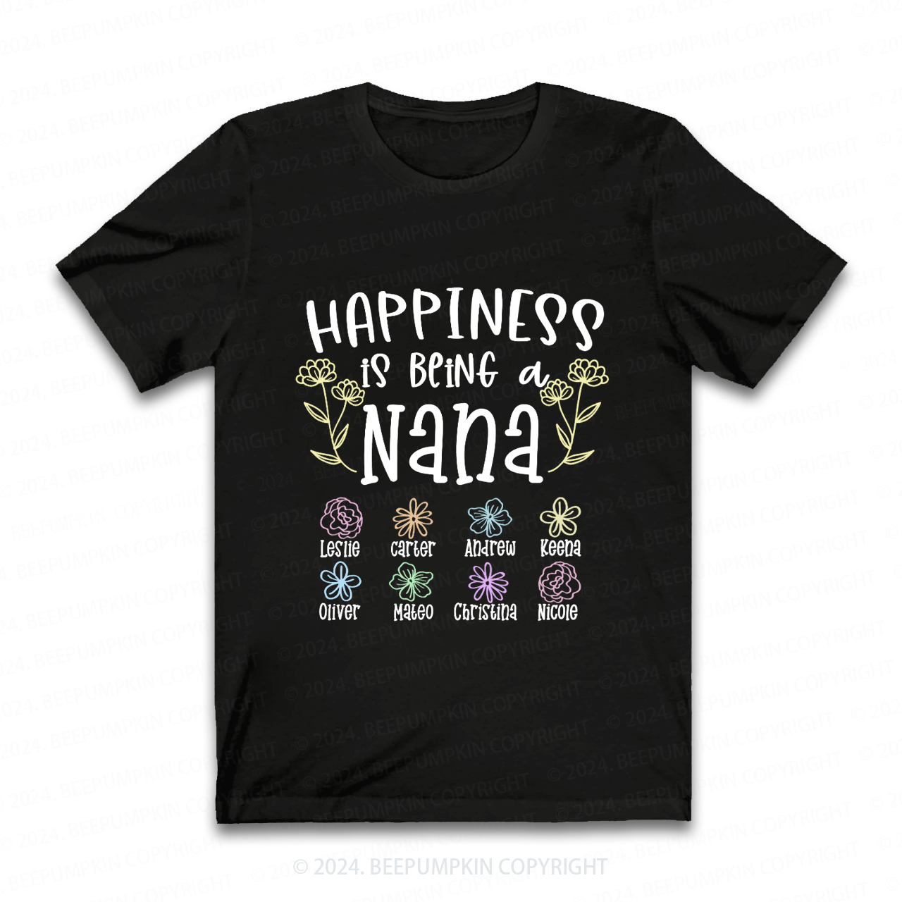 Personalized Nana Flower Gift Shirt Beepumpkin