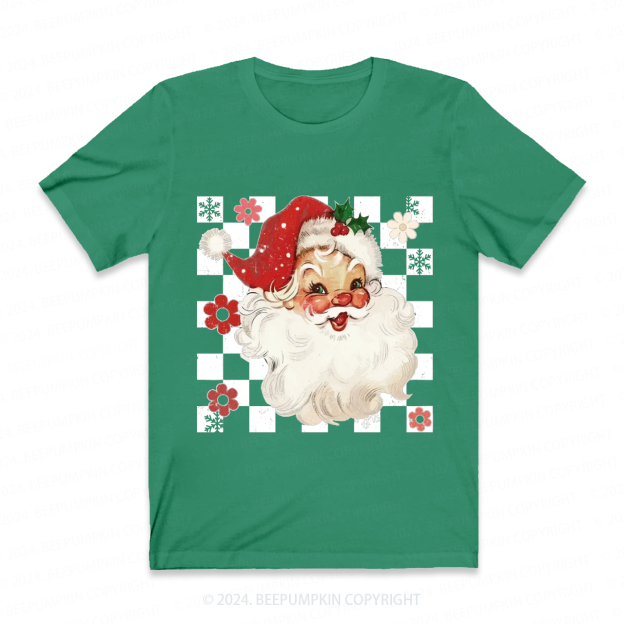 Checkered Santa Claus Shirts Beepumpkin