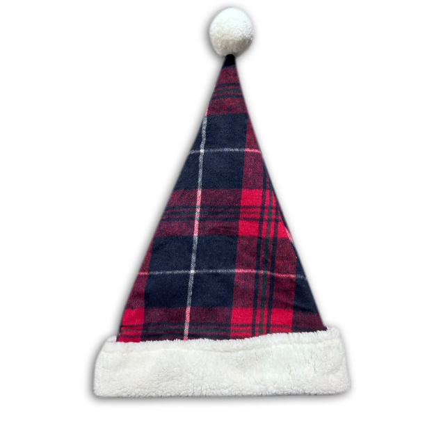 Personalized Three-color plaid Santa Hat Beepumpkin