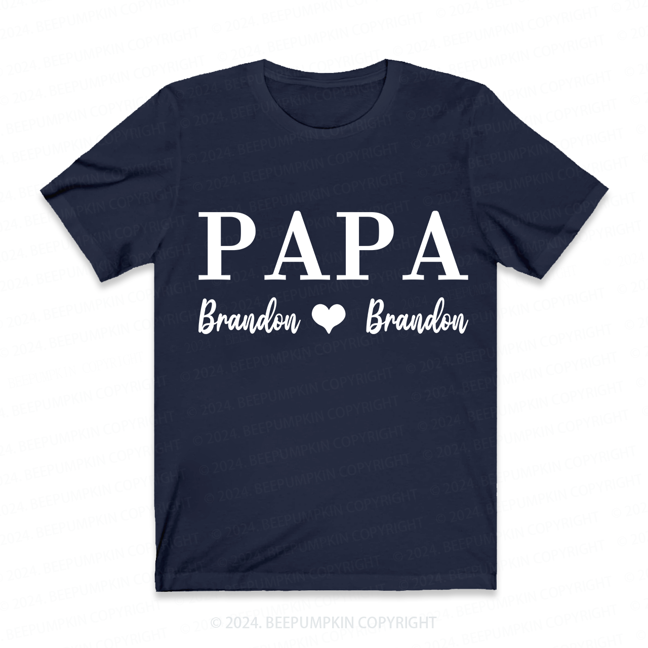 Personalized PAPA T-shirt With Names