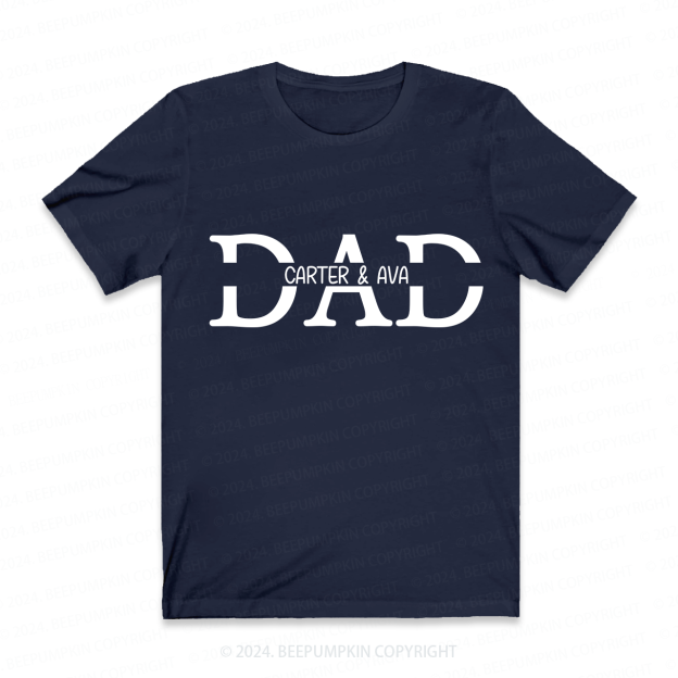 Personalized Dad and me Shirts With Kids Name