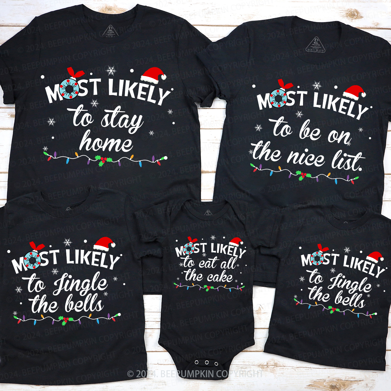 Cute Custom Most Likely To Christmas Family Shirt