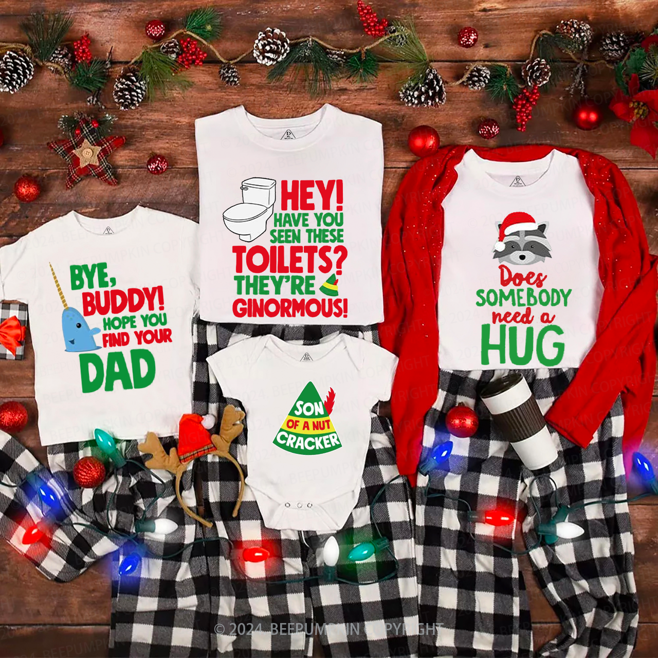 Elf Movie Quote Family Matching T-Shirts Beepumpkin
