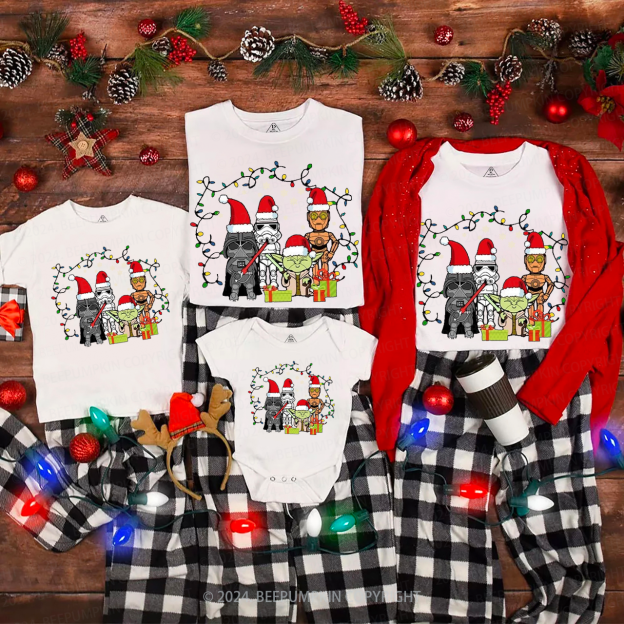 Fighting Characters Christmas Matching T-Shirts Beepumpkin