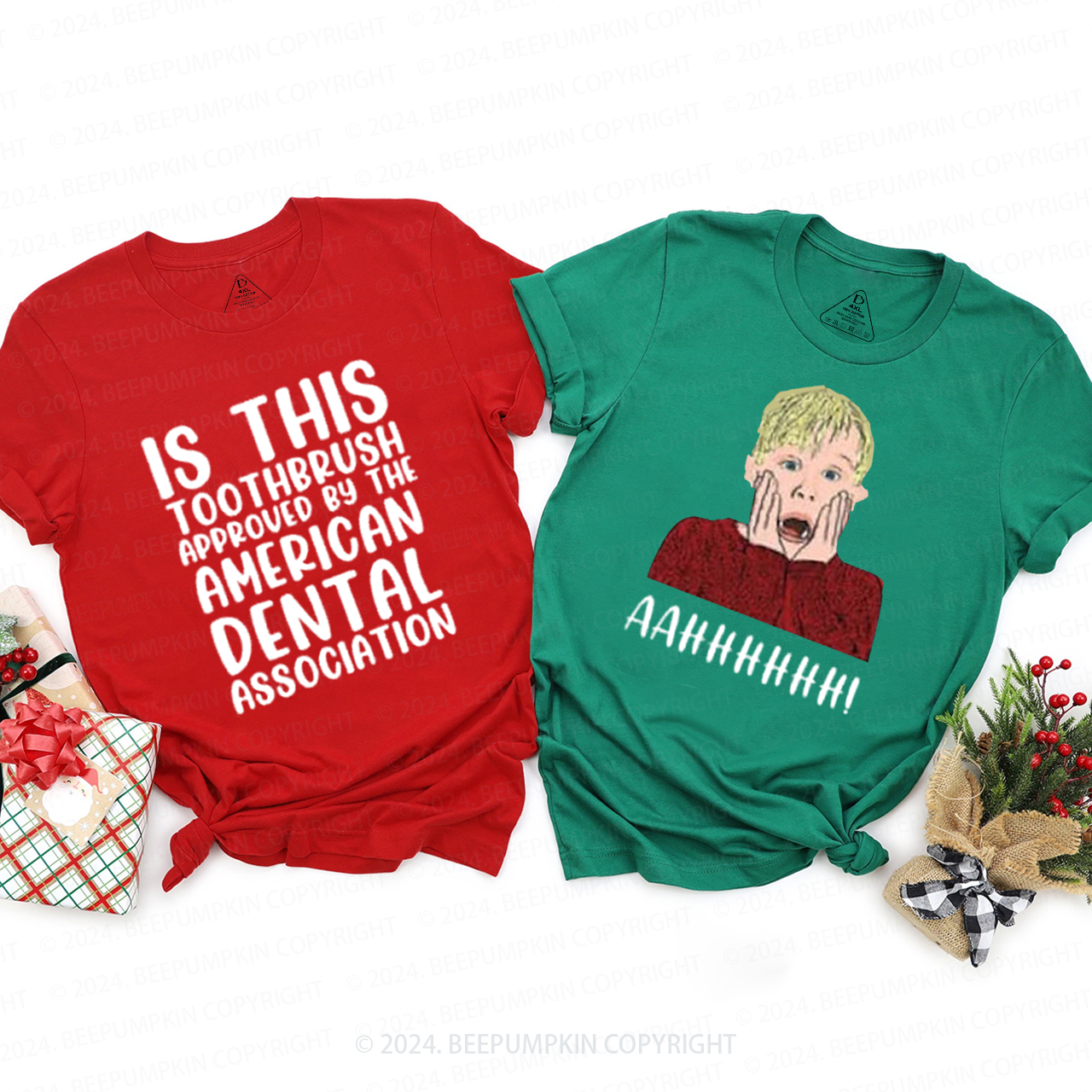 A Holiday Classic Movie Quotes Christmas Family Matching T-Shirts Beepumpkin