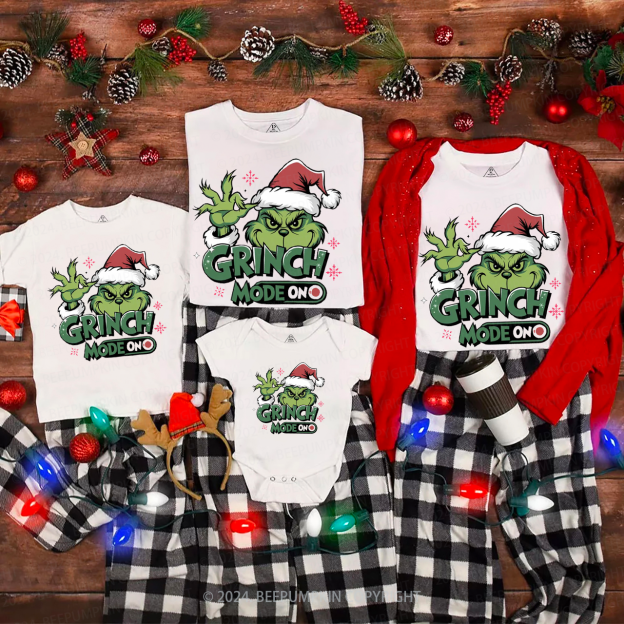 Christmas Mode On Family Matching T-Shirts Beepumpkin