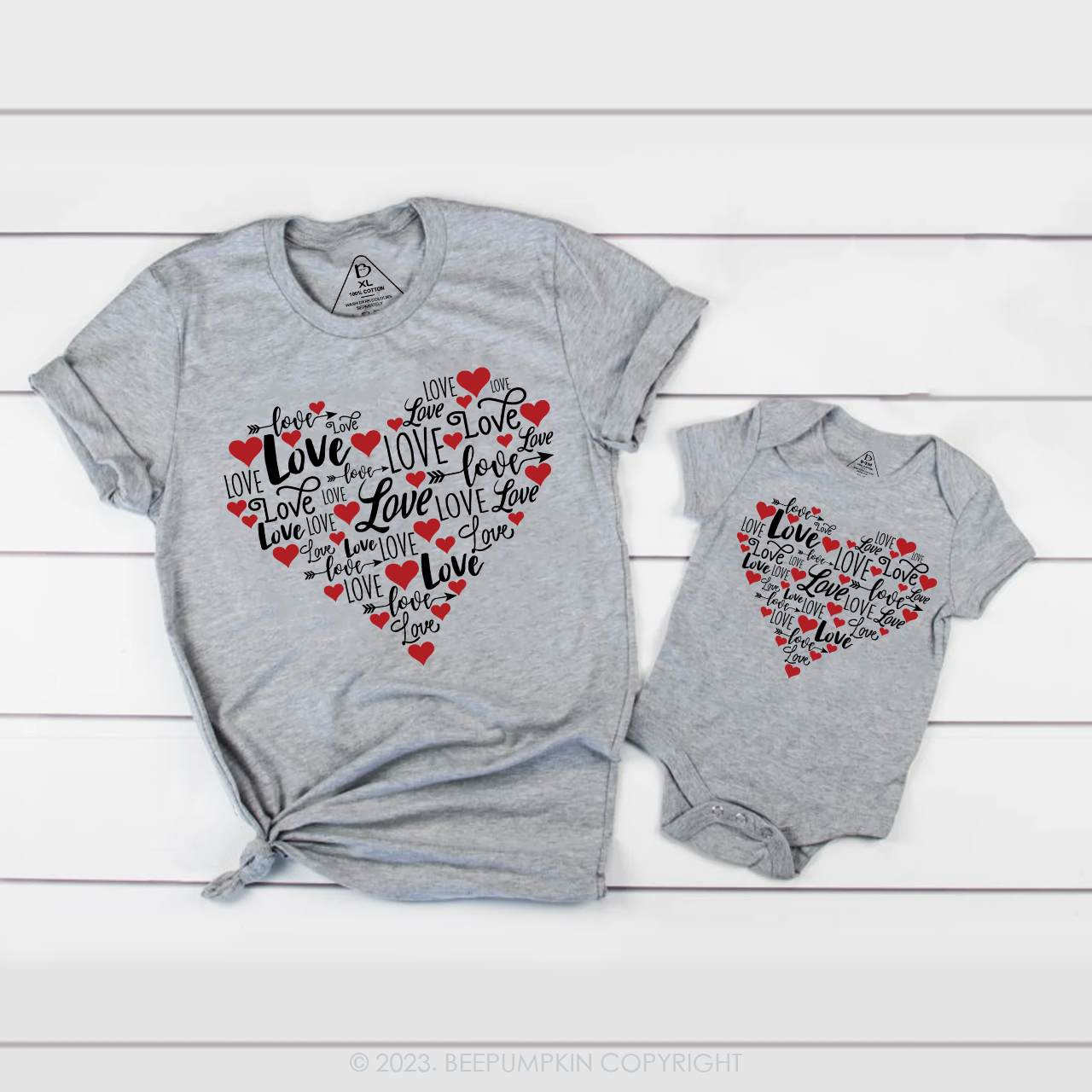 Love&Heart Valentine Family Matching Shirts