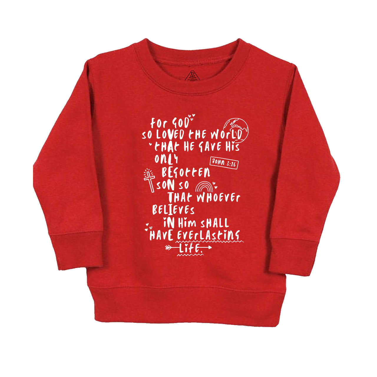 For God So Loved The World Kids Sweatshirt