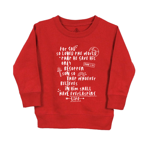 For God So Loved The World Kids Sweatshirt