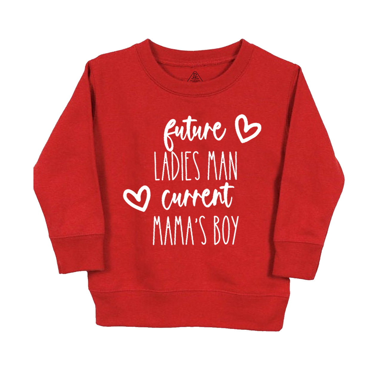 Future Ladies Man Current Mama's Boy Kids Sweatshirt