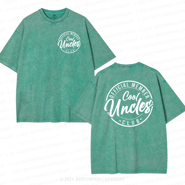 Personalized Retro Cool Uncle NameWashed T-Shirts 