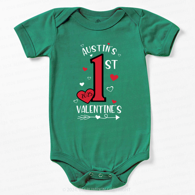 Personalized First Valentine Bodysuit For Baby