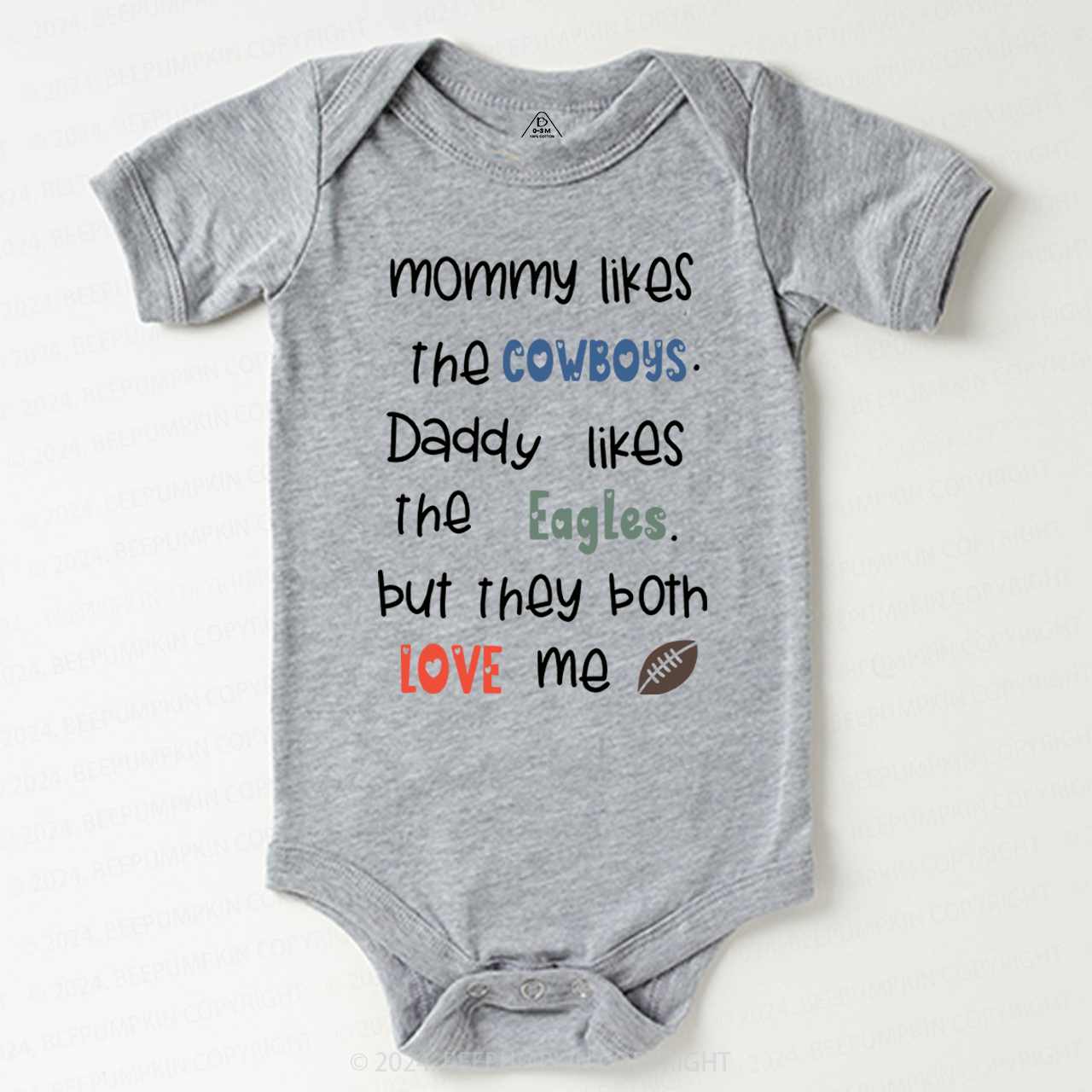 Personalized Football Rival Family Bodysuit Beepumpkin