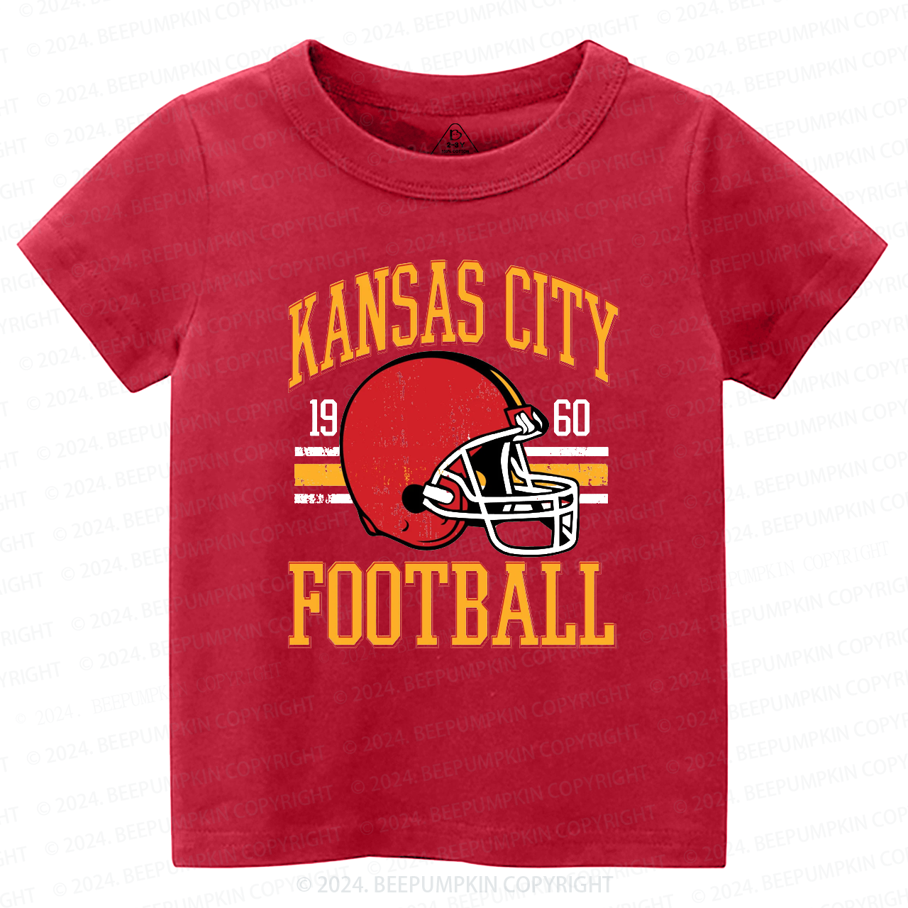 Vintage KC Football Toddler&Kids Tees Beepumpkin 