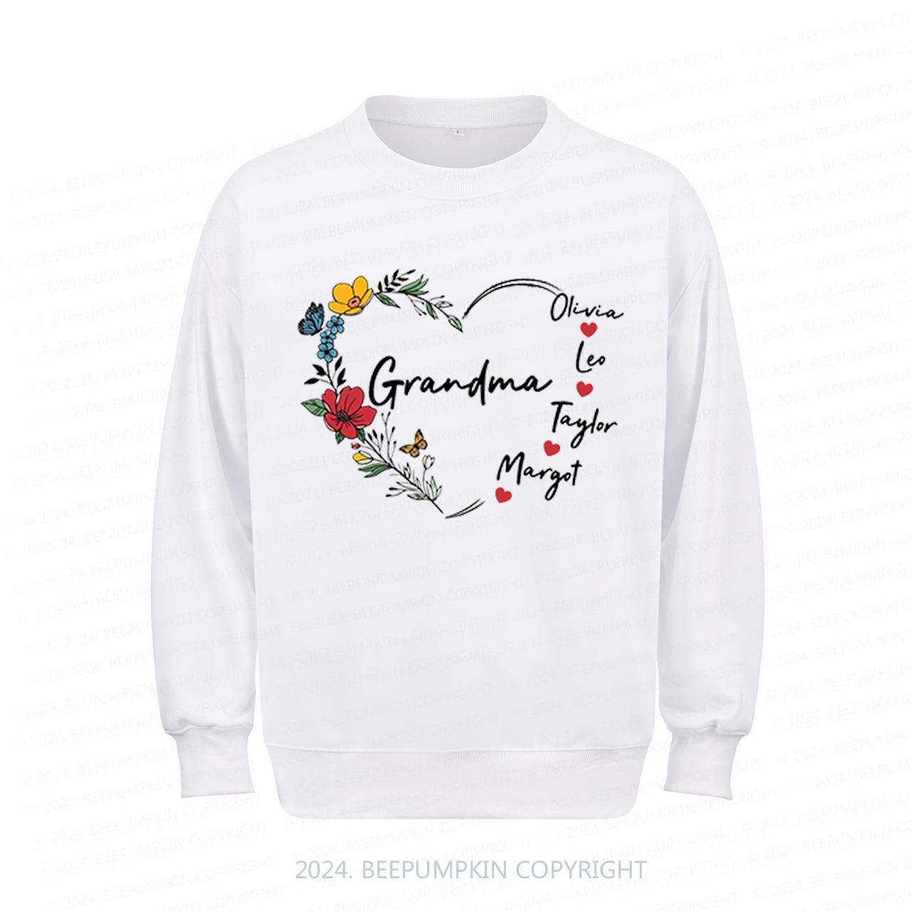 Personalized Nana With Grandkids Name Sweatshirt