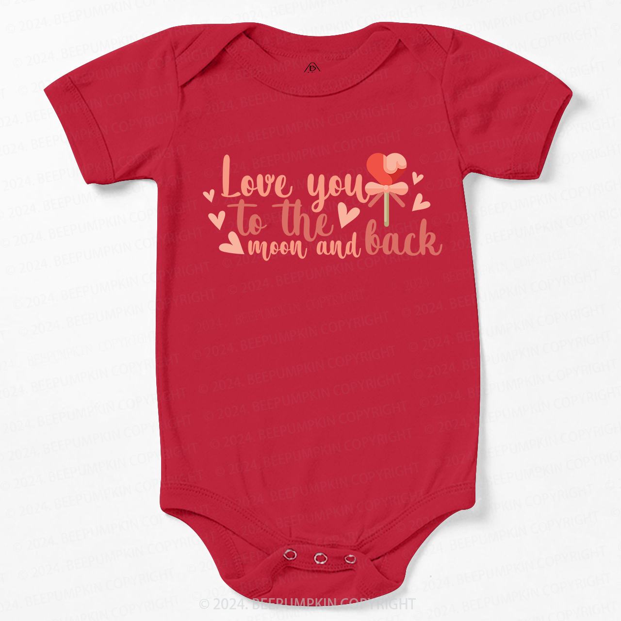 Love You To The Moon And Back Baby Bodysuit For Valentine