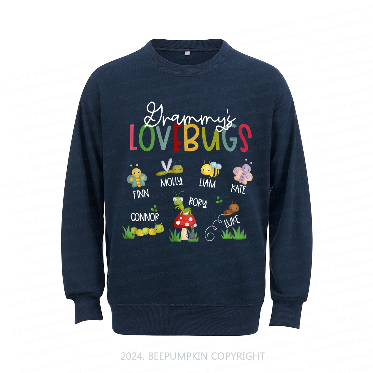 Personalized Grammy's Lovebugs Name Sweatshirt