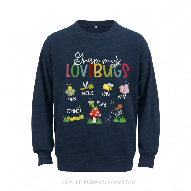 Personalized Grammy's Lovebugs Name Sweatshirt