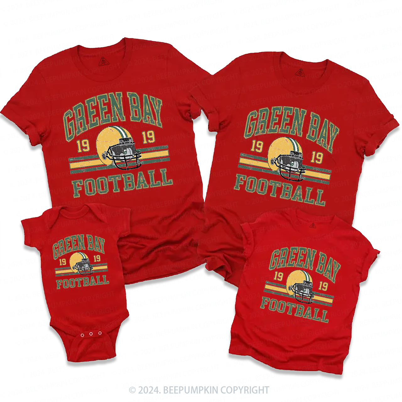 Vintage Football 19 Family Matching Tees Beepumpkin