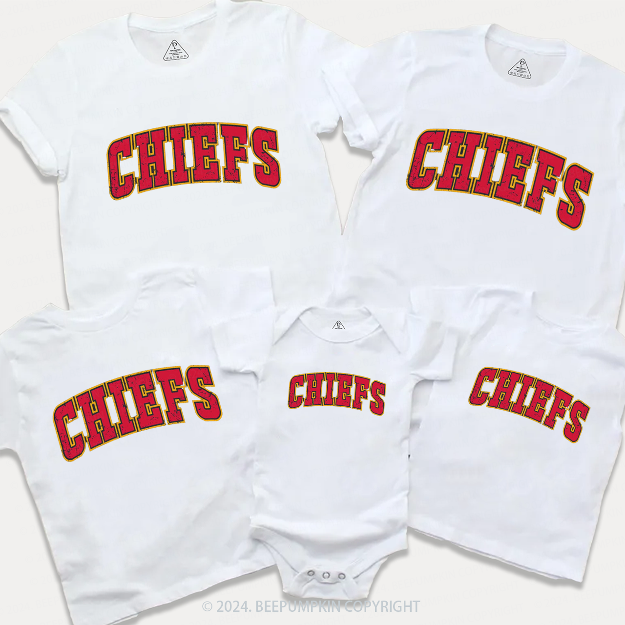 Sports Fan KC Football Family Matching Tees Beepumpkin