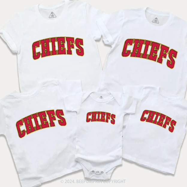 Sports Fan KC Football Family Matching Tees Beepumpkin