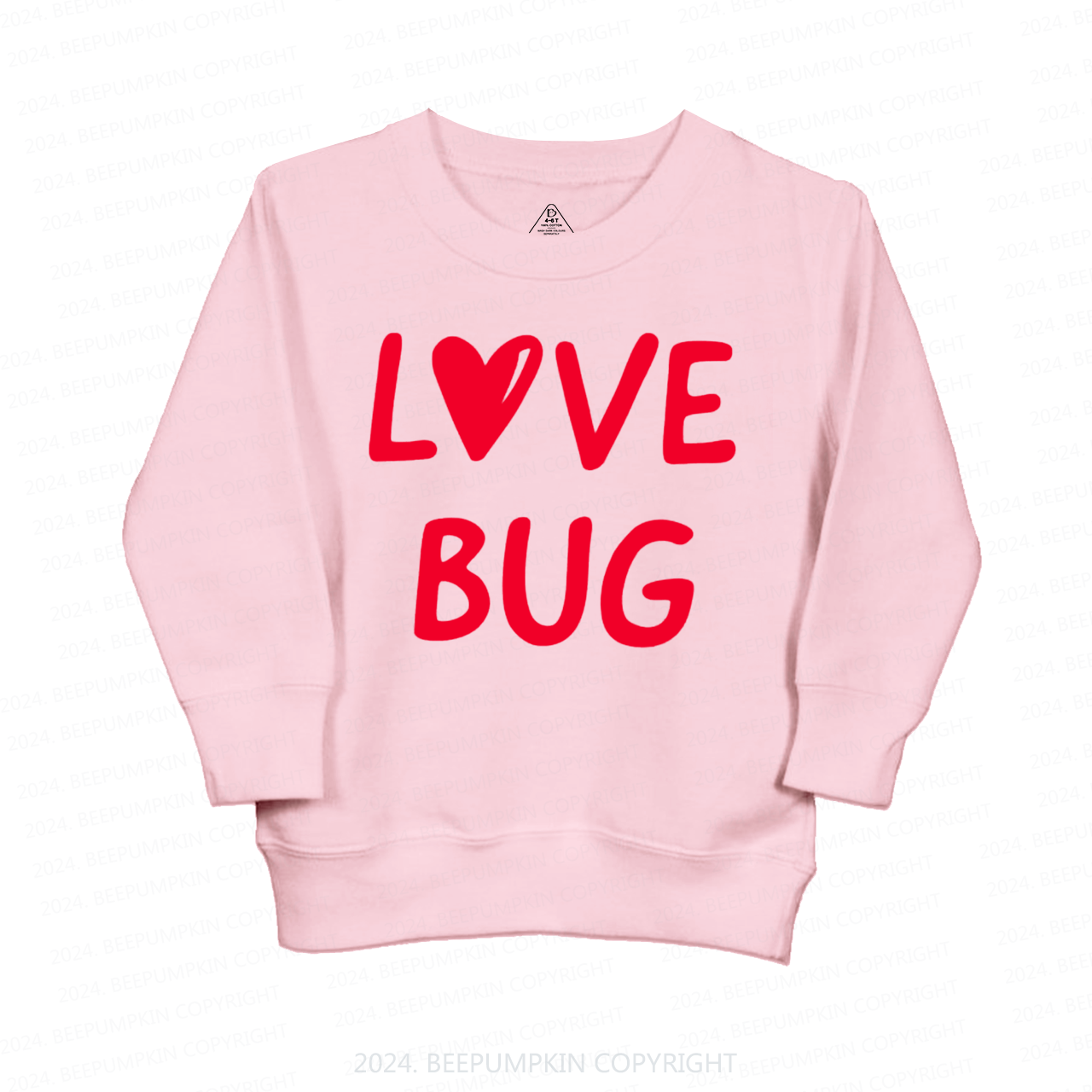 Love Bug Valentine's Day Kids Sweatshirt