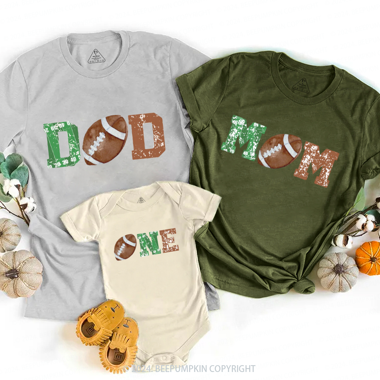 1st Year Down Birthday Family Matching Tees Beepumpkin