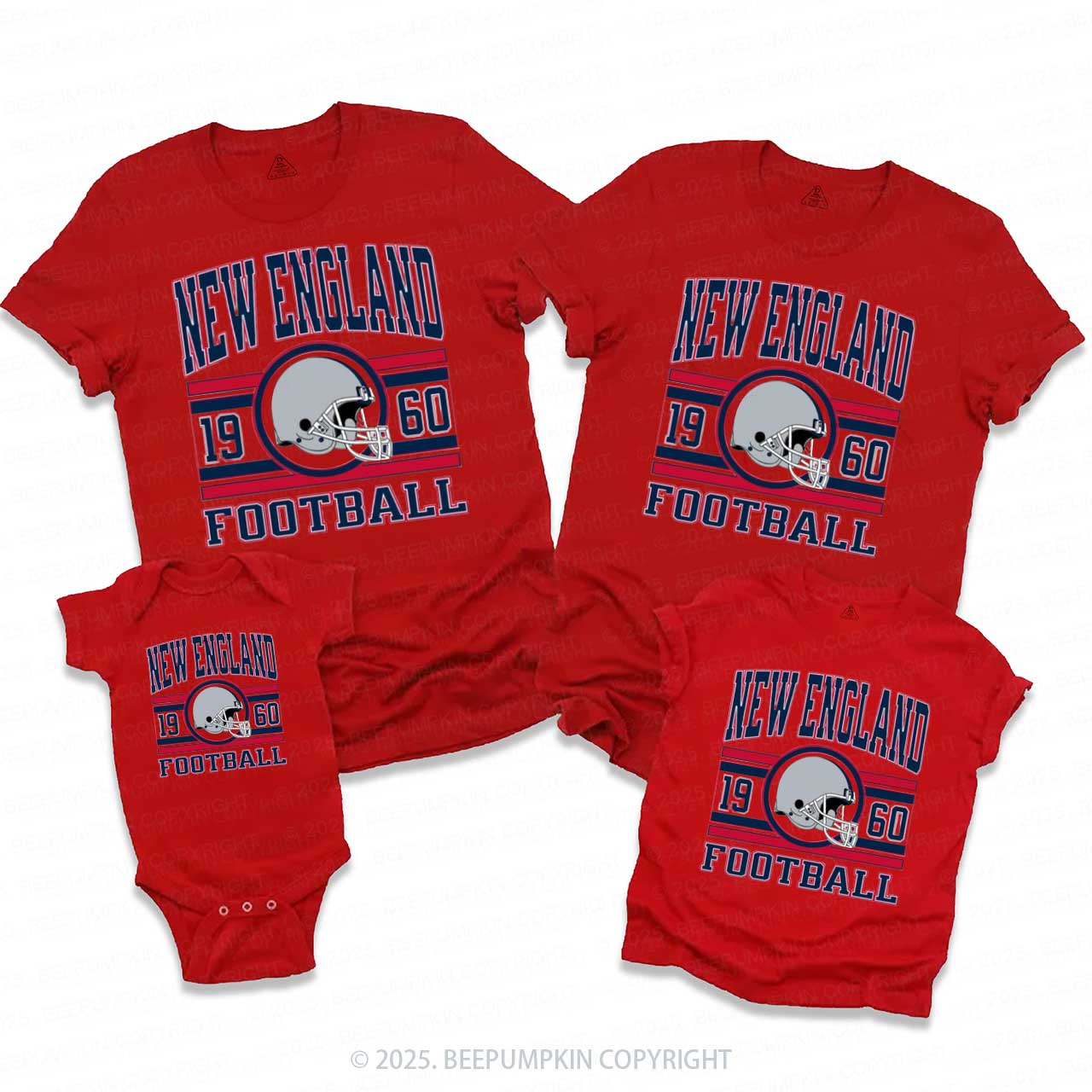 Football Fan 1 Family Matching Tees Beepumpkin