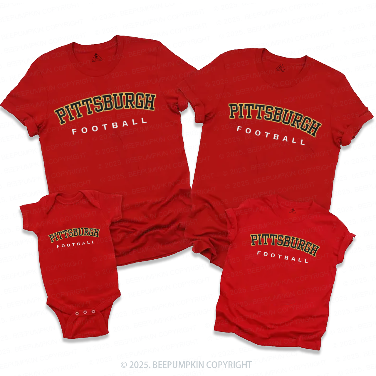 Football Game Day Family Matching Tees Beepumpkin