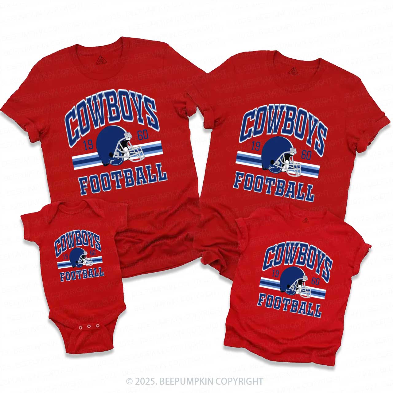 Football Lover 1960 Family Matching Tees Beepumpkin