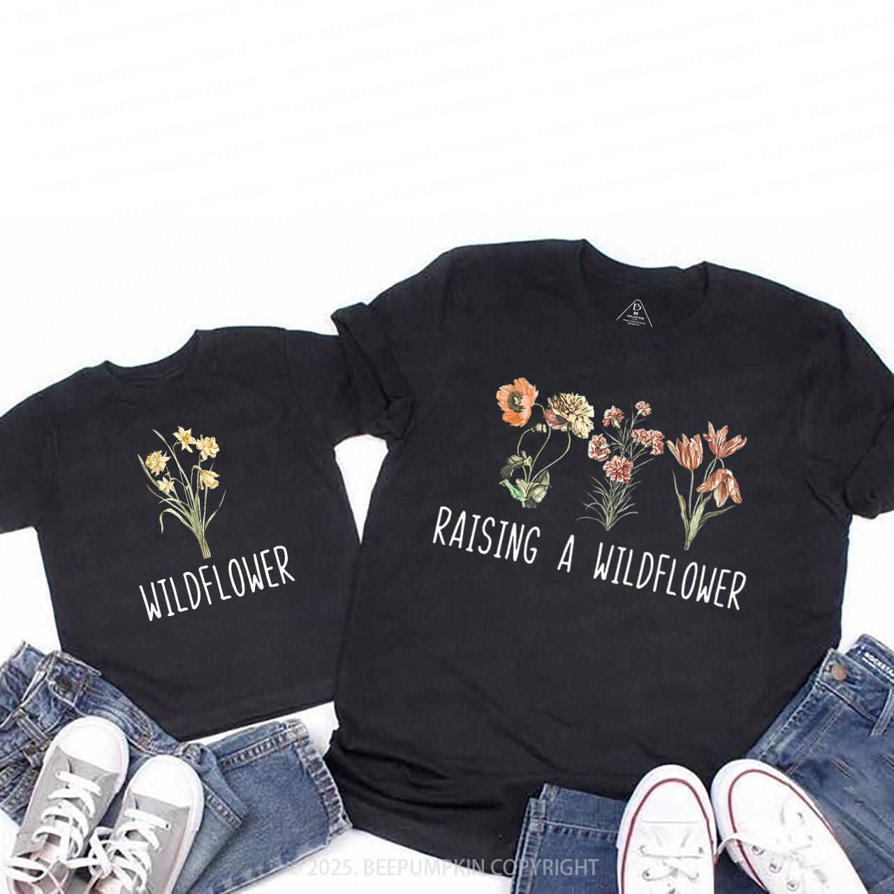 Raising A Wildflower And Wildflower Mom&Me Matching Tees