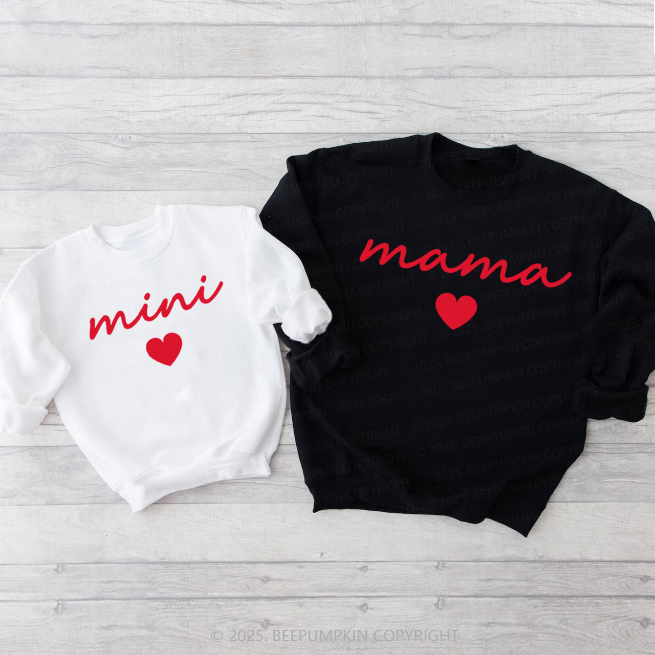 Mama Mini Valentine Matching Sweatshirts