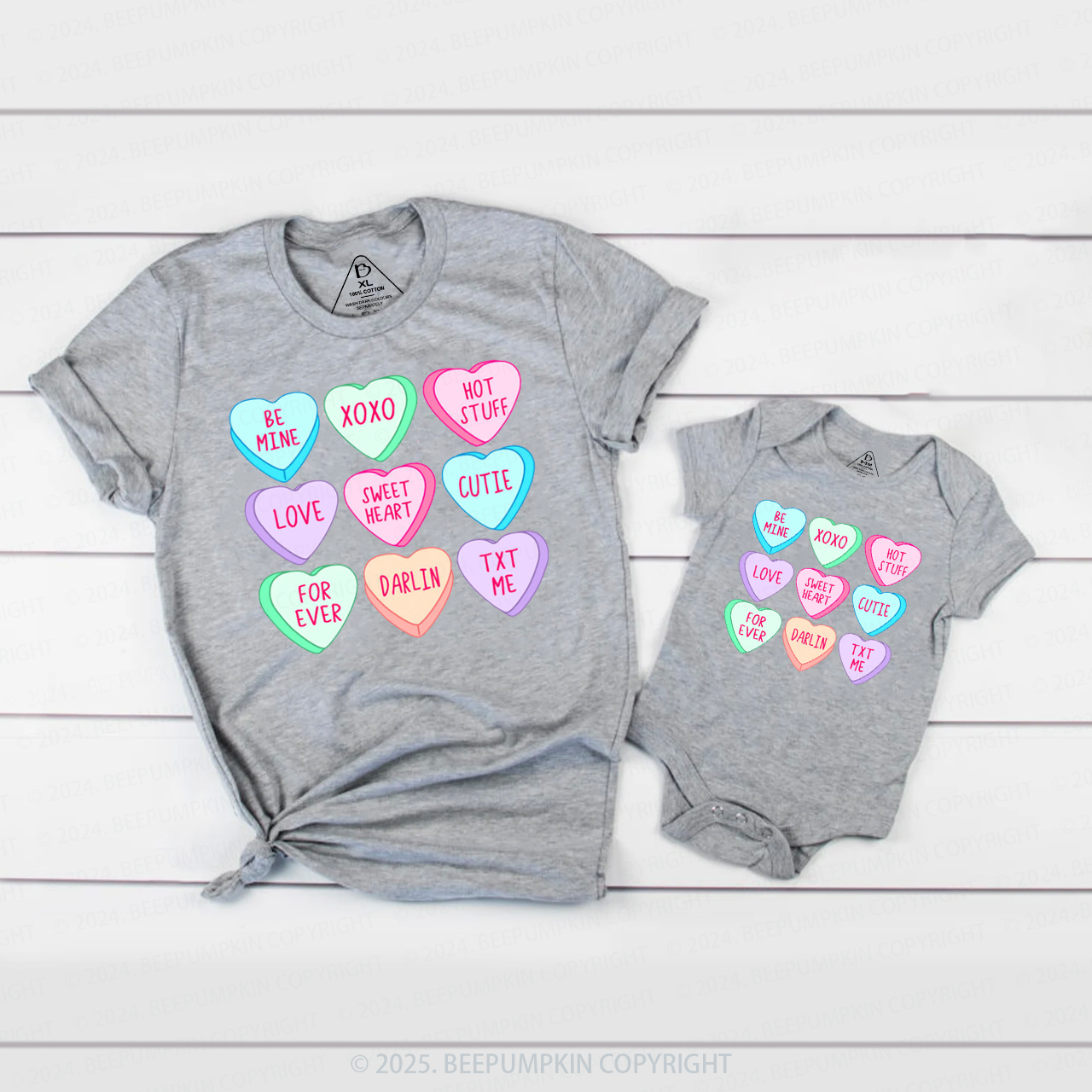 Candy Hearts Valentines Day Gift Family Matching Valentine's Shirts