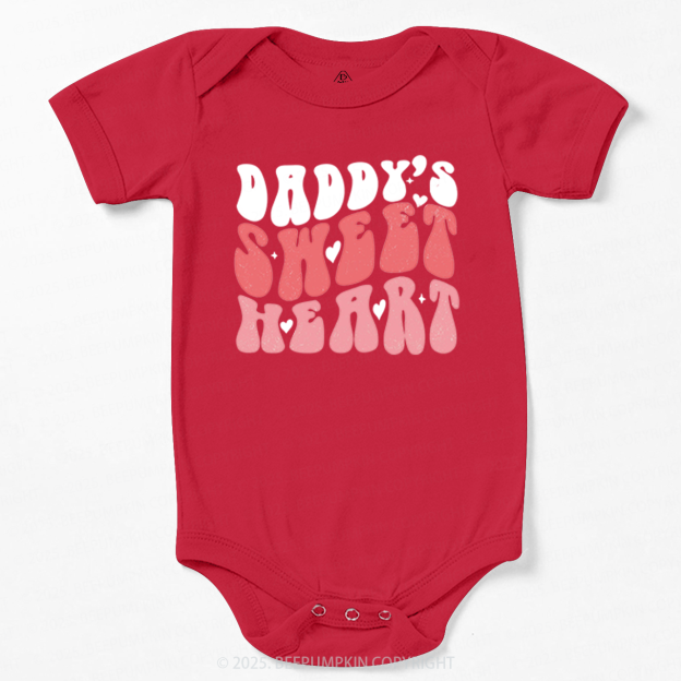 Daddy's Sweet Heart Valentine's Day Bodysuit Beepumpkin